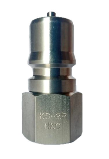 NKC KS Series Double Shut-Off Quick Connect Female Thread Stainless Steel Coupler Plug Made in Japan