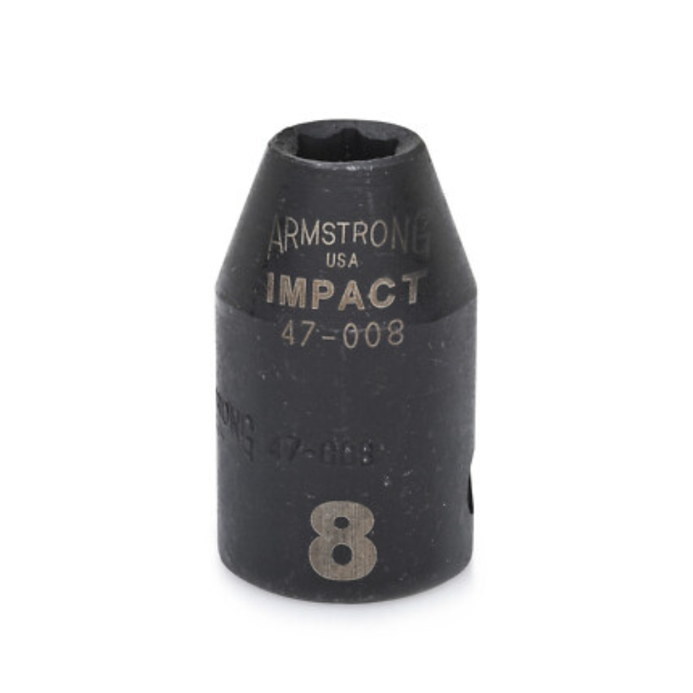 Armstrong 3/8 Dr. Impact Socket 6pts. Made in U.S.A.