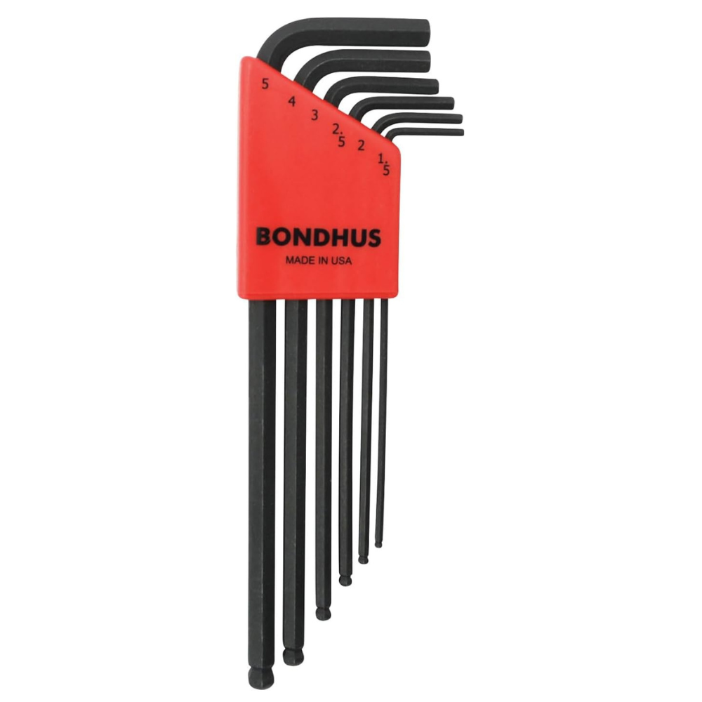 6pc. Bondhus 10946 Ballpoint Long Allen Wrench 1.5 to 5mm BLX6M Made in USA