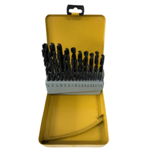 29pc. Krupp Black Finish H.S.S. Jobber Drill Bit Set 1/16" to 1/2"