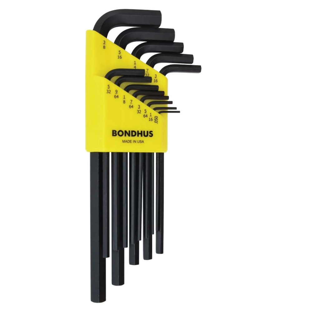 13pc. Bondhus 12137 Long Hex Allen Wrench 0.050" to 3/8" HLX13 Made in USA