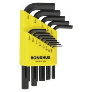 13pc. Bondhus 12237 Short Hex Allen Wrench 0.050" to 3/8" HLX13S Made in USA