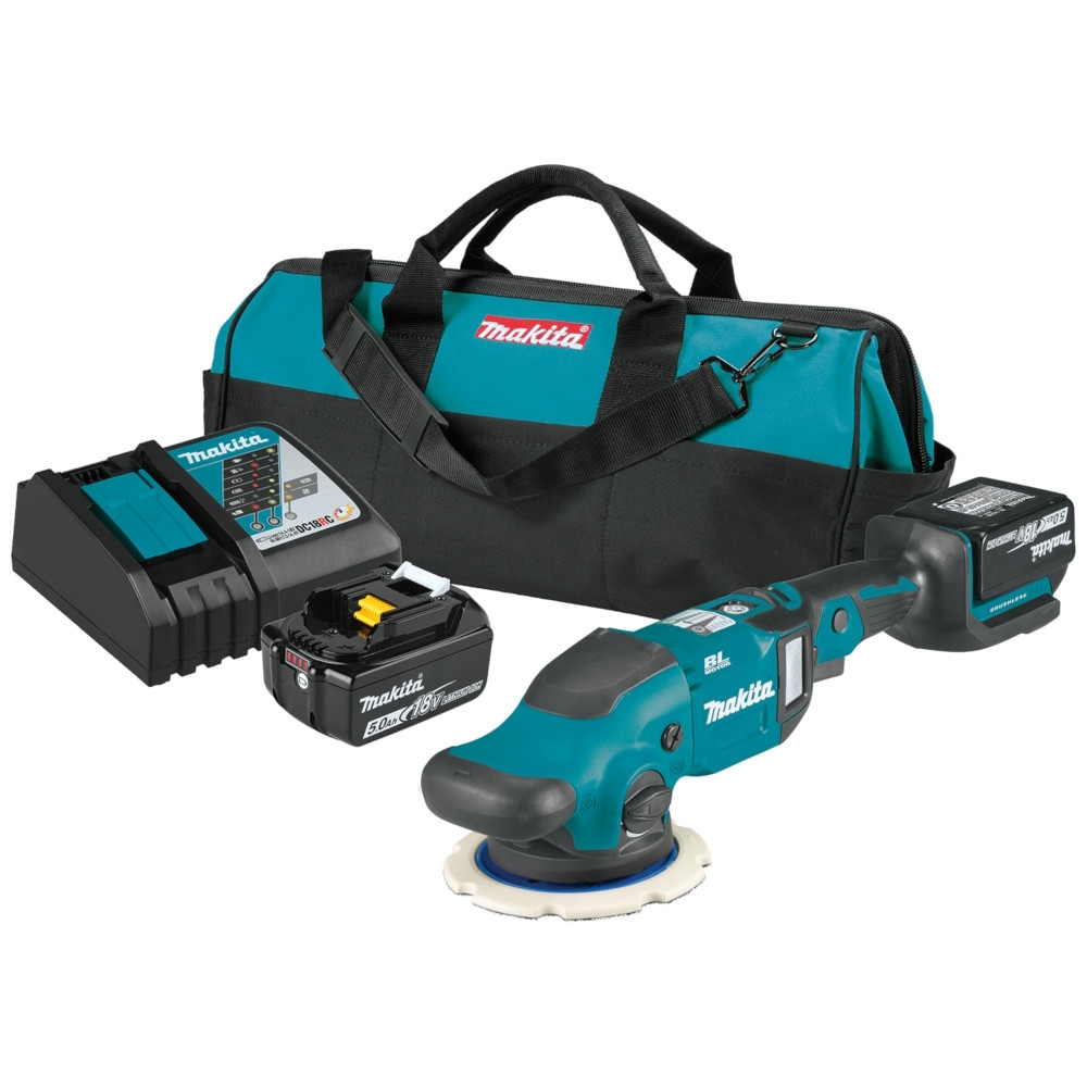 Makita DPO600RTE Cordless Random Orbit Polisher 150mm (6″) Random Orbit Polisher 18V LXT® Kit Set