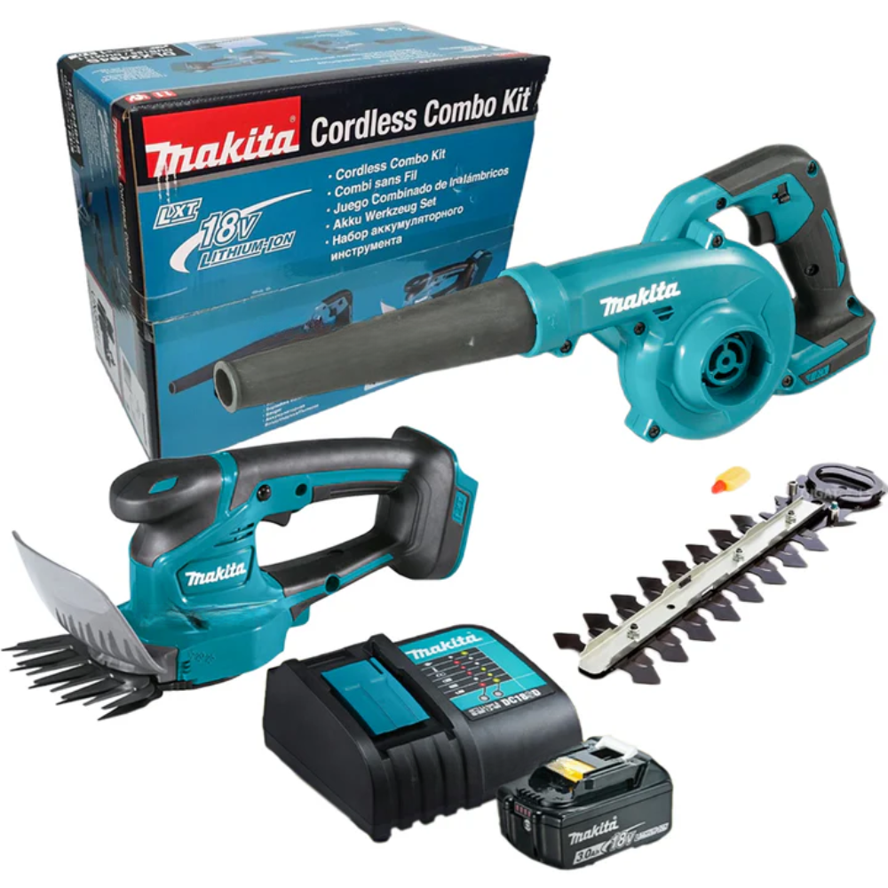 Makita DLX2494S Cordless Blower & Cordless Grass Shear/Trimmer Combo Kit Set