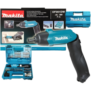 Makita DF001DW 3.6V Li-Ion Cordless Screwdriver, Built-in Battery