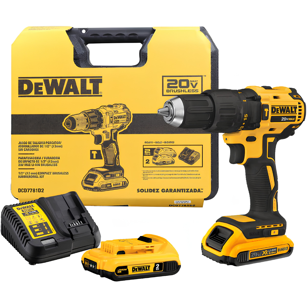 DeWalt 20V Cordless Brushless Hammer Drill [Kit] DCD7781D2-B1