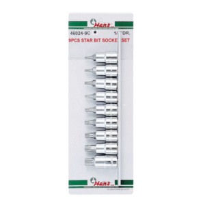 Hans Tools 46024-9C 1/2" Drive 9pcs. Torx Bit Socket Set 55mmL (Blister Pack)