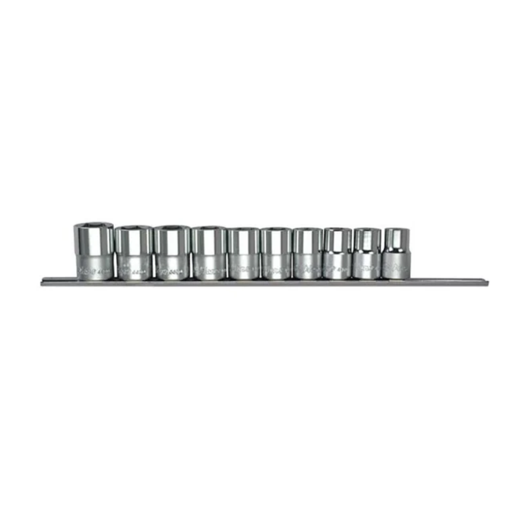 Hans Tools 46010M-2M1 1/2″ Drive 10pcs. Socket Wrench Set 12pts.
