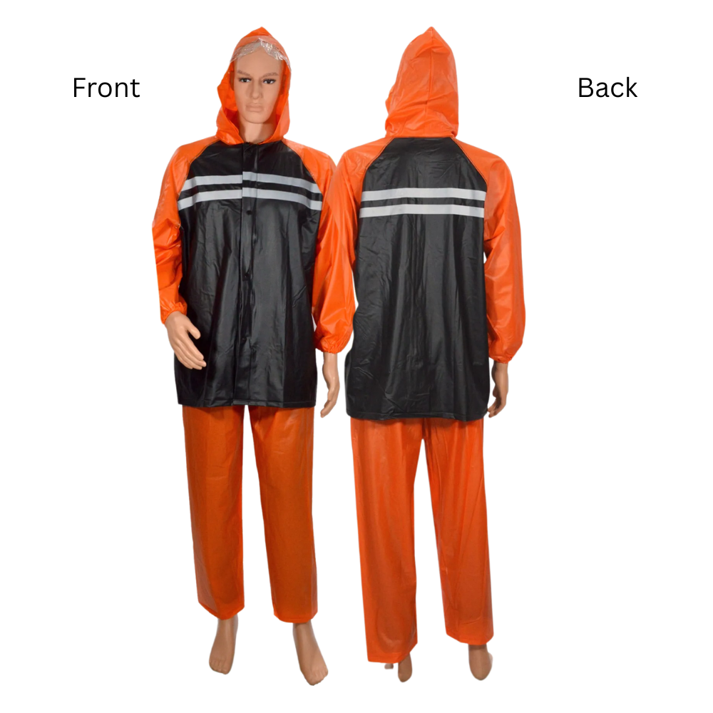 Hercules #2505 Heavy Gauge Rainsuit with Reflector Strips ( Large & XL)