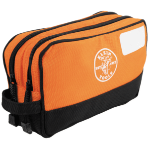 Klein Tool Double Zipper Bag, 10 x 6-Inch, Orange 55582-4