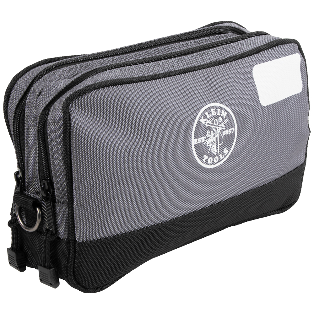 Klein Double Zipper Bag, 12 x 7-Inch, Gray 55583-1