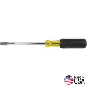 Klein Tool 5/16-Inch Keystone Flat Screwdriver, 6-Inch Square Shank 600-6