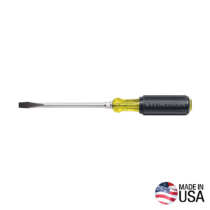 Klein Tool 1/4-Inch Keystone Screwdriver, 4-Inch Round Shank 602-4