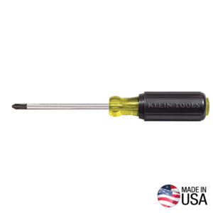 Klein Tool #2 Phillips Screwdriver, 4-Inch Round Shank 603-4