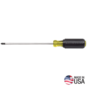 Klein Tool #2 Phillips Screwdriver, 7-Inch Round Shank 603-7