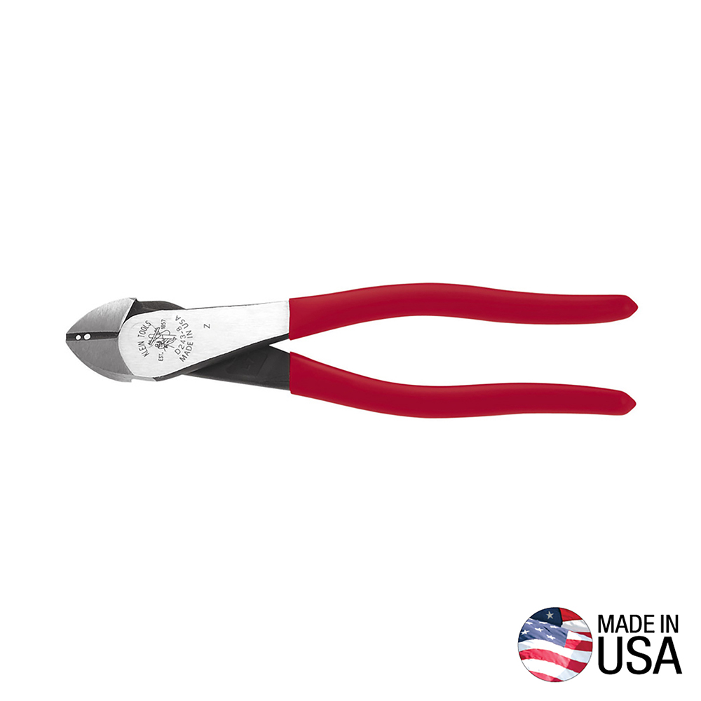 Klein Tool High-Leverage, Stripping Diagonal Cutting Pliers 8" D243-8