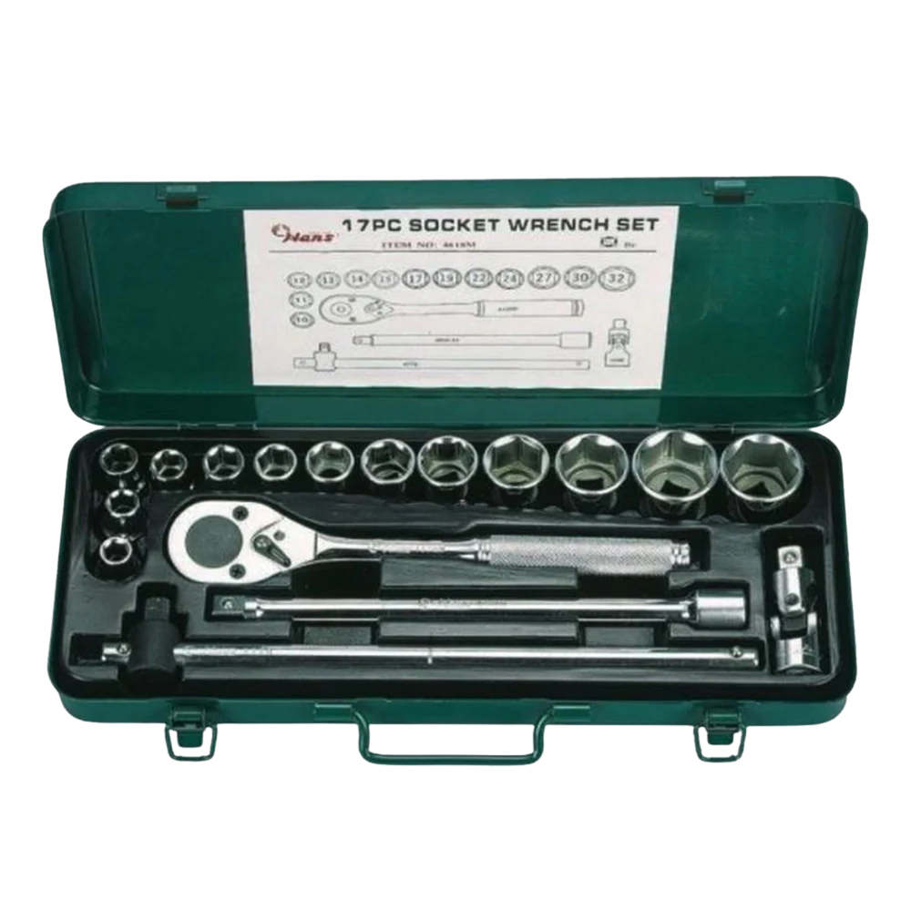 Hans Tools 1/2" Drive 17PCS. Socket Wrench Set (10-32mm)