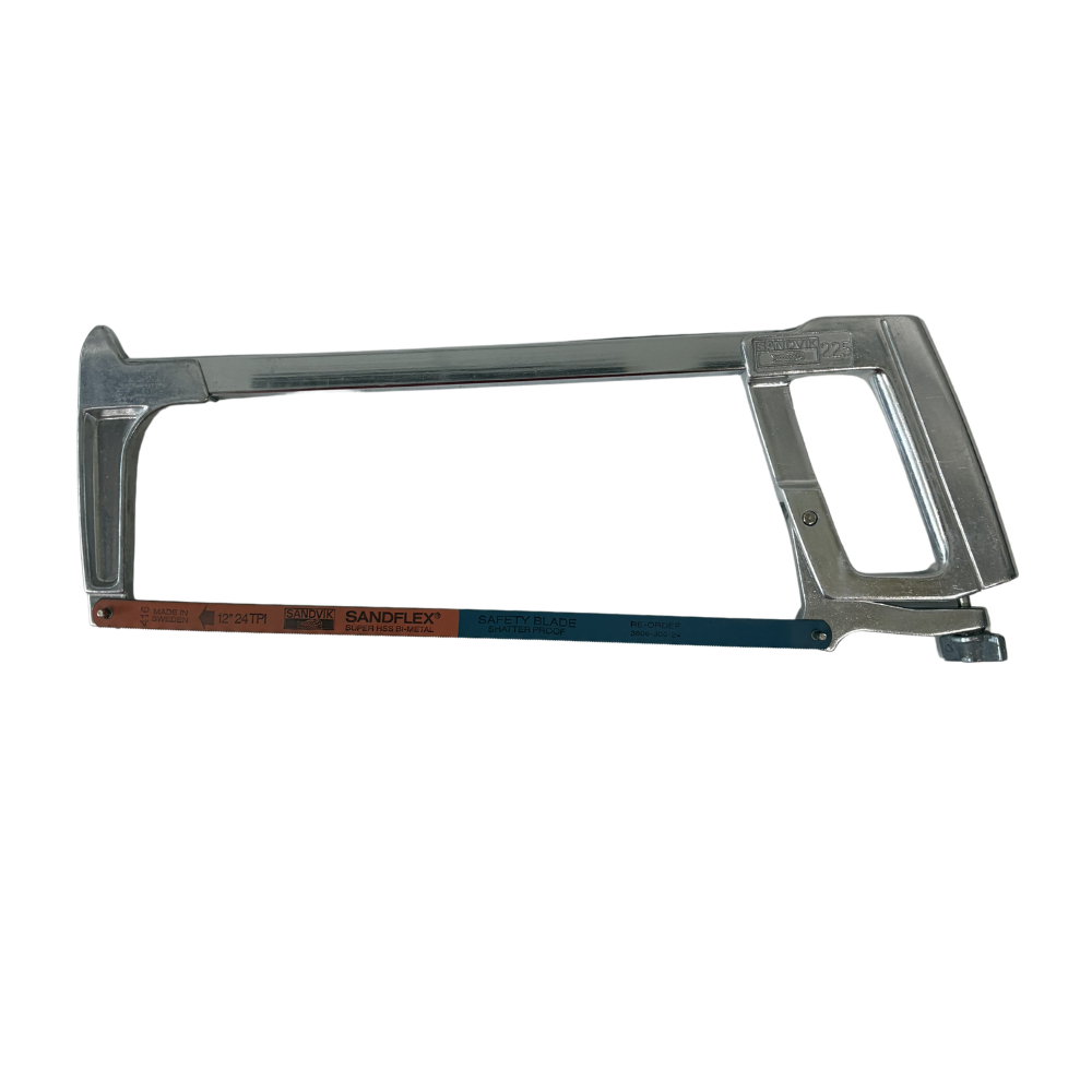 Sandvik 225 Aluminum Hacksaw Frame w/ 12" x 24T Blade Made in Sweden - Image 4