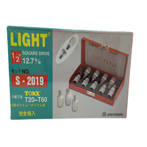 Light Japan 9Pcs 1/2"Drive Torx Bit Set S-2019