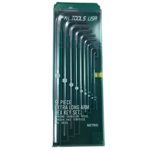 SKS 9pc. Extra Long Arm Allen Key Set (Chrome Finished)