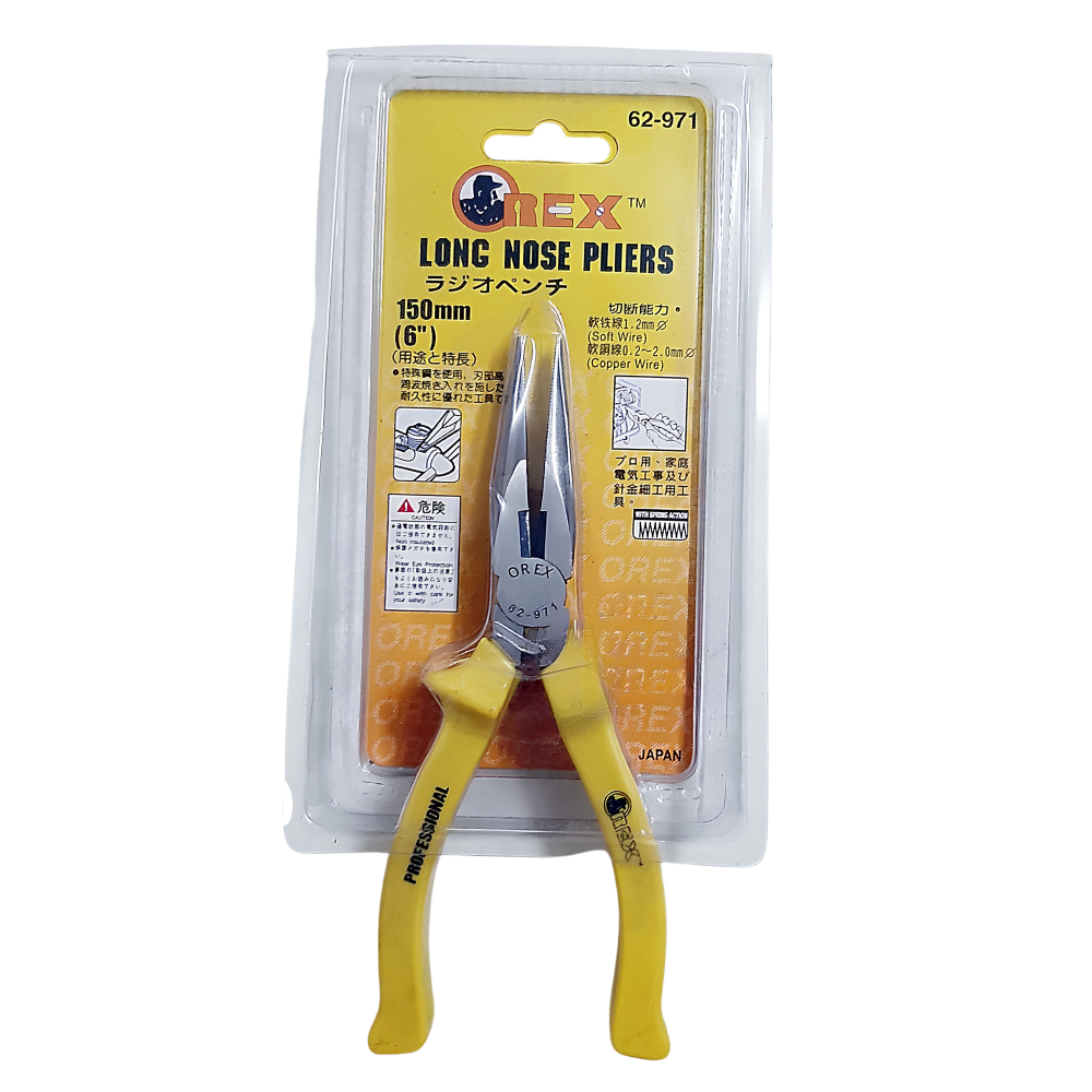 Orex Long Nose Plier Size: 6" and 8"