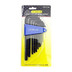 S-Ks 10pcs. HW-7310M Long Arm Hex Allen Wrench Key (1.5-10mm)