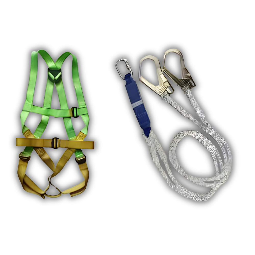 OSK TE5121 Full Body Safety Harness with Shock Absorber & 2pcs Big Hook