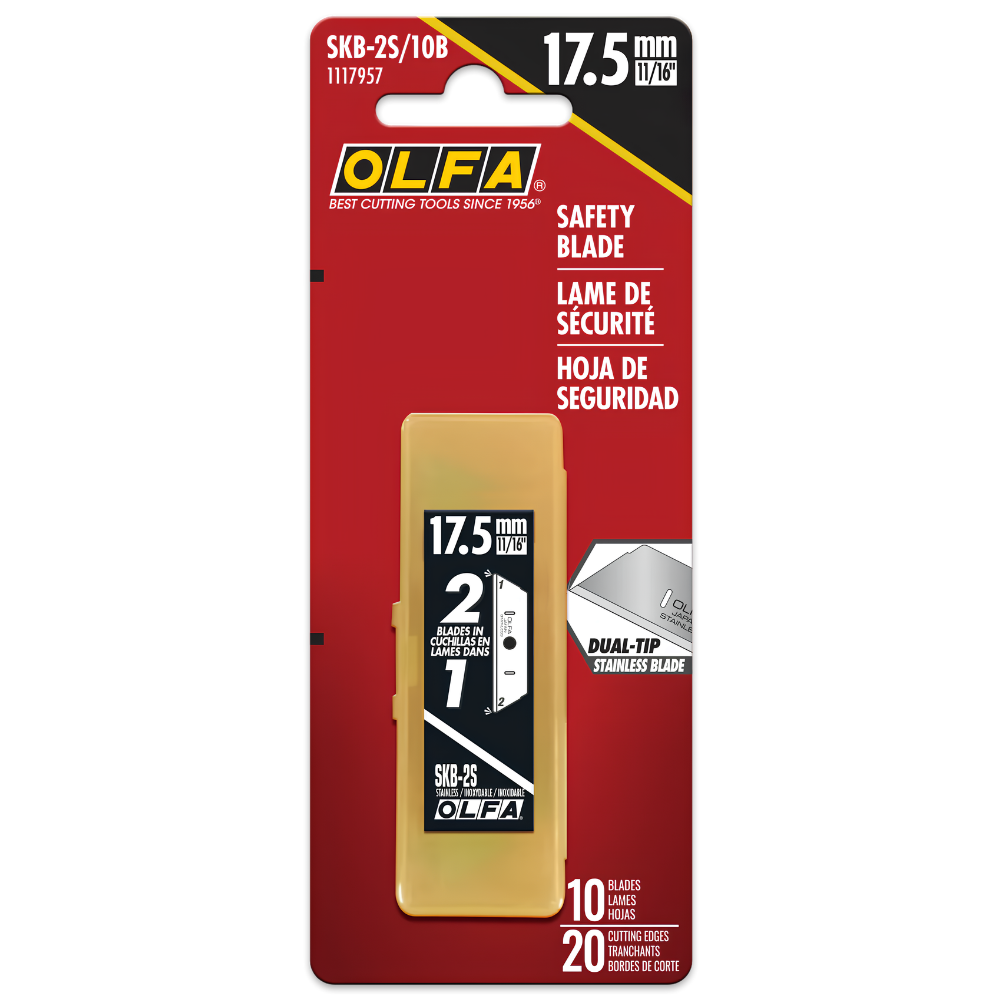 Olfa Dual-Edge Safety Blade SKB-2S/10B