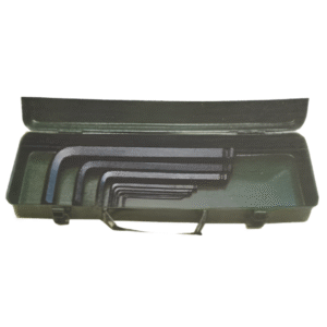 SKS Long Arm Ball Point End Hex Allen Wrench Set with Metal Case (Black Finish)