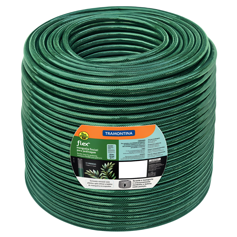 Tramontina "Flex" Series Flexible Braided Garden Hose Green