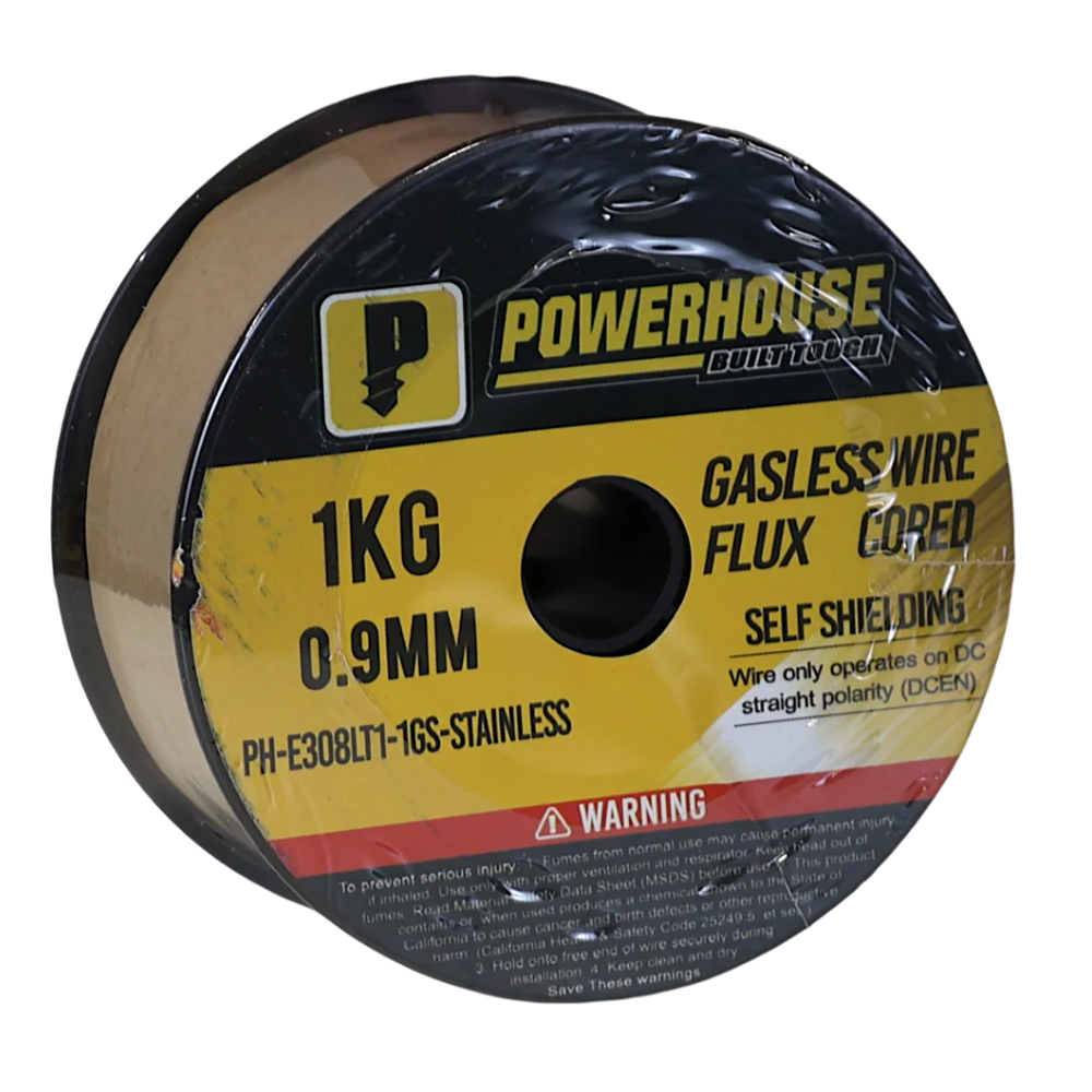 Powerhouse E308L-1 Gasless Flux-Cored Welding Wire for Stainless Steel MIG Welding 0.9mm